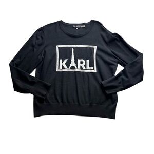 Black Karl Lagerfeld Eiffel Tower Sweater